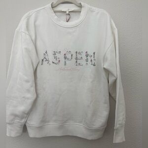 LoveShackFancy Palo Pullover, Arctic White